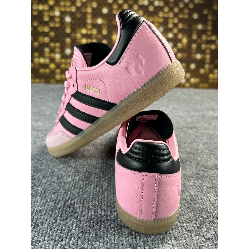 Adidas Samba Messi Pink Black Gum Sneakers Youth 4 Women's 5.5 Soccer Shoes - Picture 2 of 11